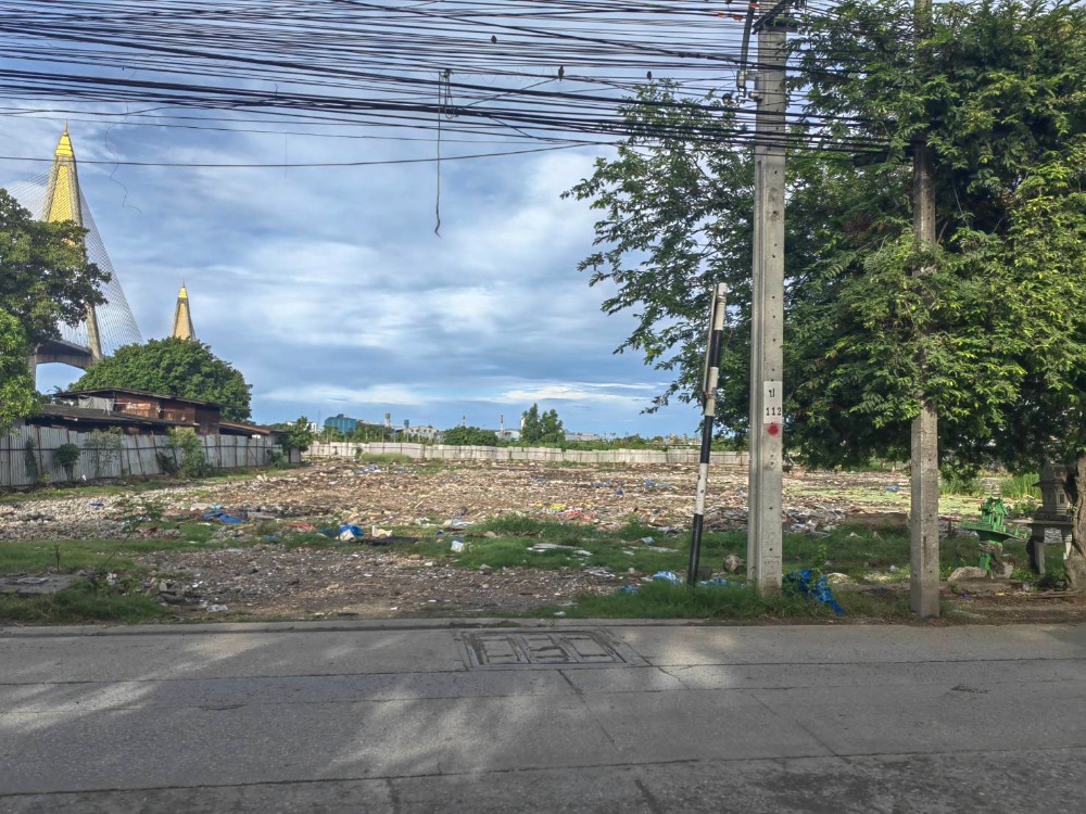 For SaleLandRathburana, Suksawat : Land for sale/rent 11-1-97 rai next to Soi Samrong Tai Tessaban 21 (Soi Wat Bang Ya Phraek), Bang Hua Suea, Phra Pradaeng, Samut Prakan, near Kanchanaphisek Bridge and industrial ring road Land location near Kanchanapisek Bridge, Bhumibol Bridge 2, Indust