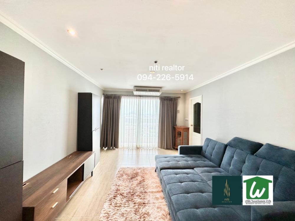 For SaleCondoBangna, Bearing, Lasalle : Condo for sale, Bangna Residence, large corner room, 2 bedrooms, river curve view. Newly renovated with good furniture, friendly price, close to Bangna Expressway and BTS Bangna Station, surrounded by educational institutions. and department stores