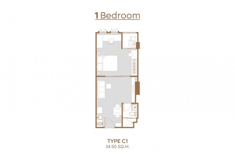 ขายดาวน์คอนโดปิ่นเกล้า จรัญสนิทวงศ์ : Aspire ปิ่นเกล้า - อรุณอัมรินทร์  34.5 sqm.