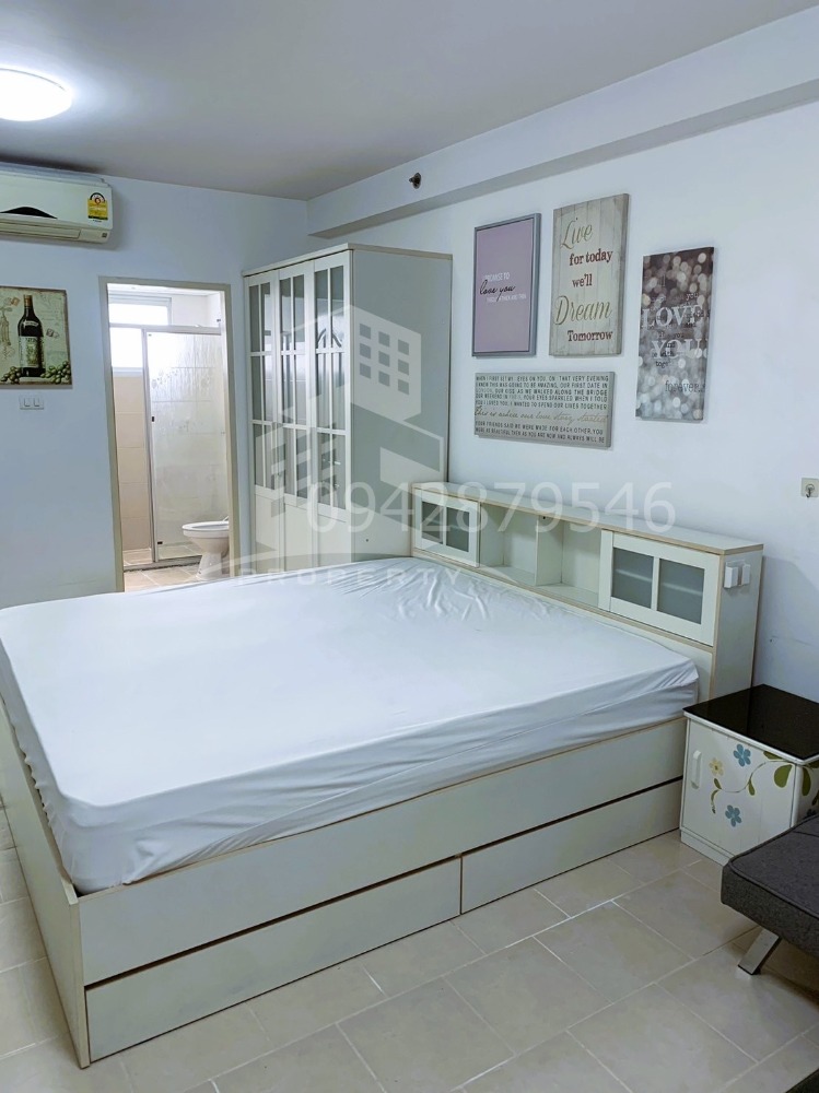 For RentCondoRattanathibet, Sanambinna : Condo for rent, Supalai City Home Rattanathibet, Studio Type, very quiet, fully furnished, ready to move in, near Nonthaburi Government Center Get off at the Purple Line MRT Station, Nonthaburi Station 1