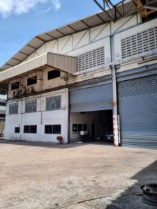 For RentFactorySamut Prakan,Samrong : BS1162 Factory for rent, an area of ​​​​3 rai, next to Pu Chao Saming Phrai Road, Samut Prakan, near Bhumibol Bridge suitable for factory or warehouse