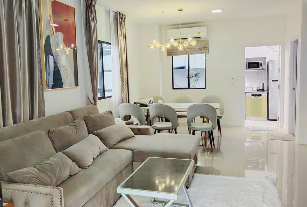 For RentTownhouseLadprao101, Happy Land, The Mall Bang Kapi : P10766-05 🔥 For rent 🔥 Townhome 🔥 The Connect Up Village 3 🔥 Lat Phrao 126 🔥 3 floors 🔥 32 sq m. 🔥 3 Bed 🔥 behind the corner 🔥 fully furnished 🔥
