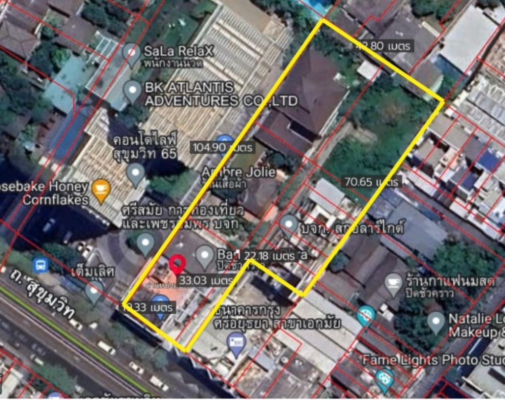 For SaleLandOnnut, Udomsuk : Land for sell Sukhumvit 65/1 on main Sukhumvit road 2-1-17 Rai 1,750,000/sqwah Am: 0656199198