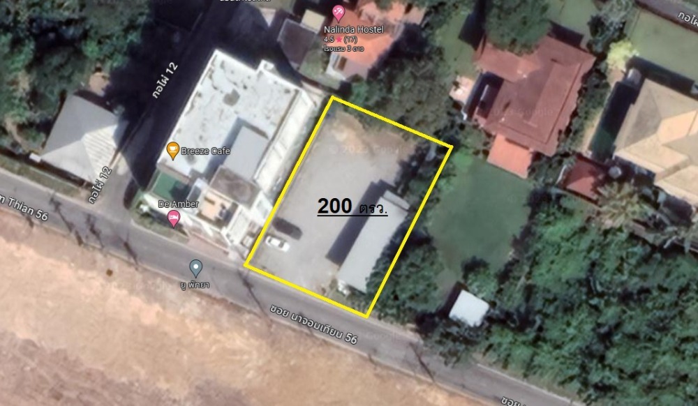For SaleLandPattaya, Bangsaen, Chonburi : Land for sale near the Bang Saray sea, size 200 sq m, for doing business, Cafe, Sattahip, Chonburi. (Broker attached to owner)