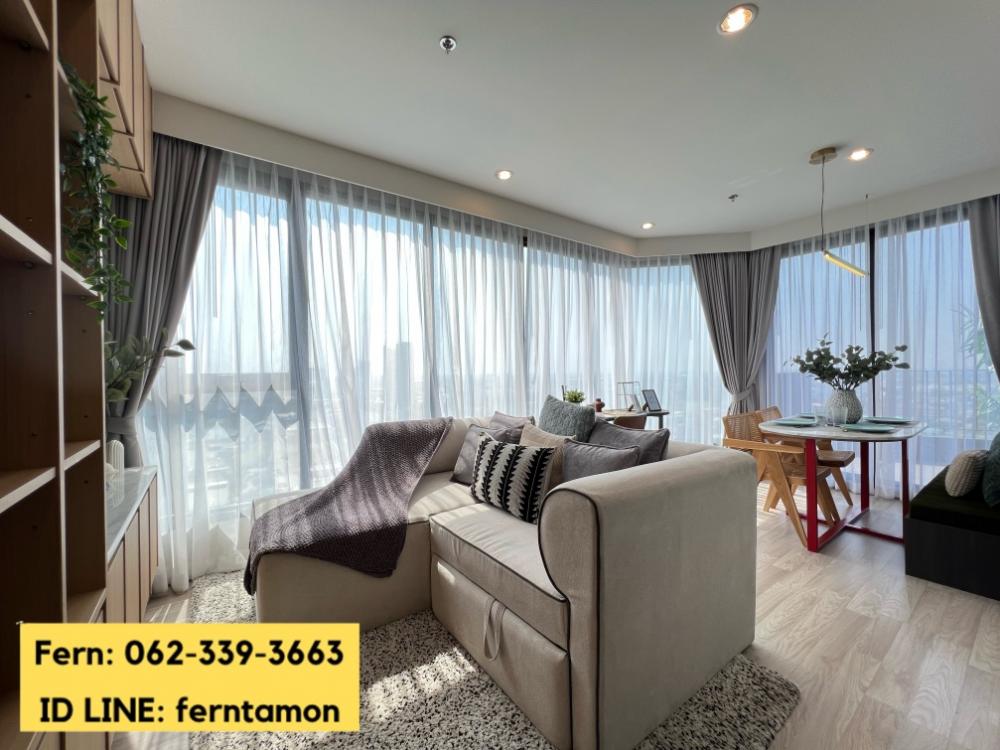 For SaleCondoBangna, Bearing, Lasalle : 💢 2 bedrooms, 54 sq m., corner room, high floor, great view, Ideo Mobi Sukhumvit Eastpoint, call 062-339-3663