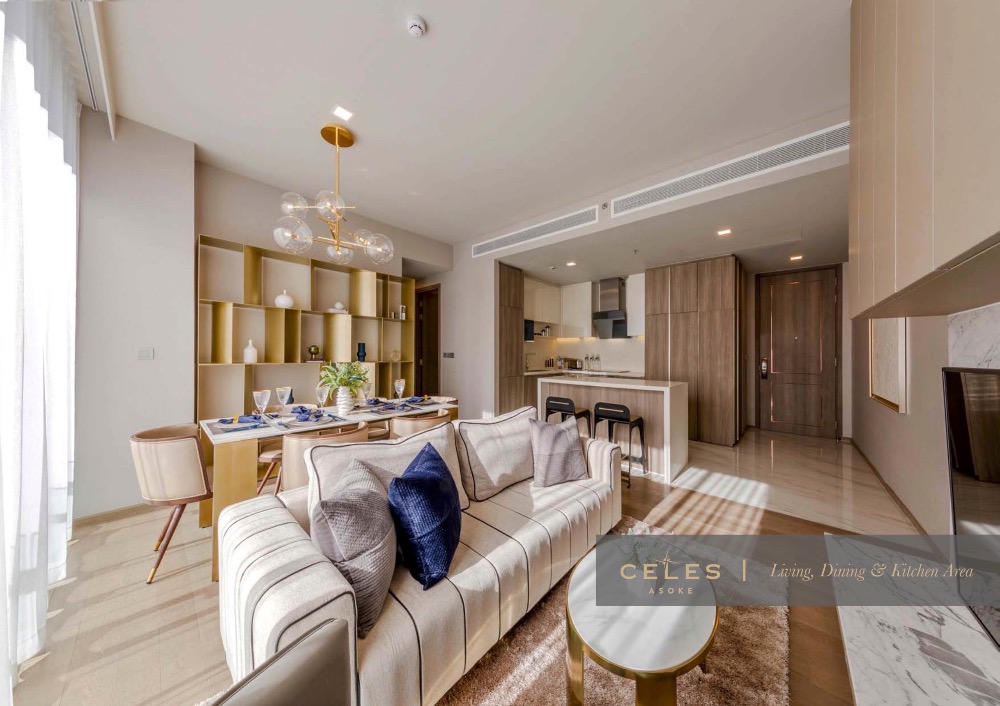 ให้เช่าคอนโดสุขุมวิท อโศก ทองหล่อ : ✅ ให้เช่า - CELES Asoke , Super Luxury 2 ห้องนอน ตกแต่งสวยครบครัน พร้อมเข้าอยู่ได้ทันที