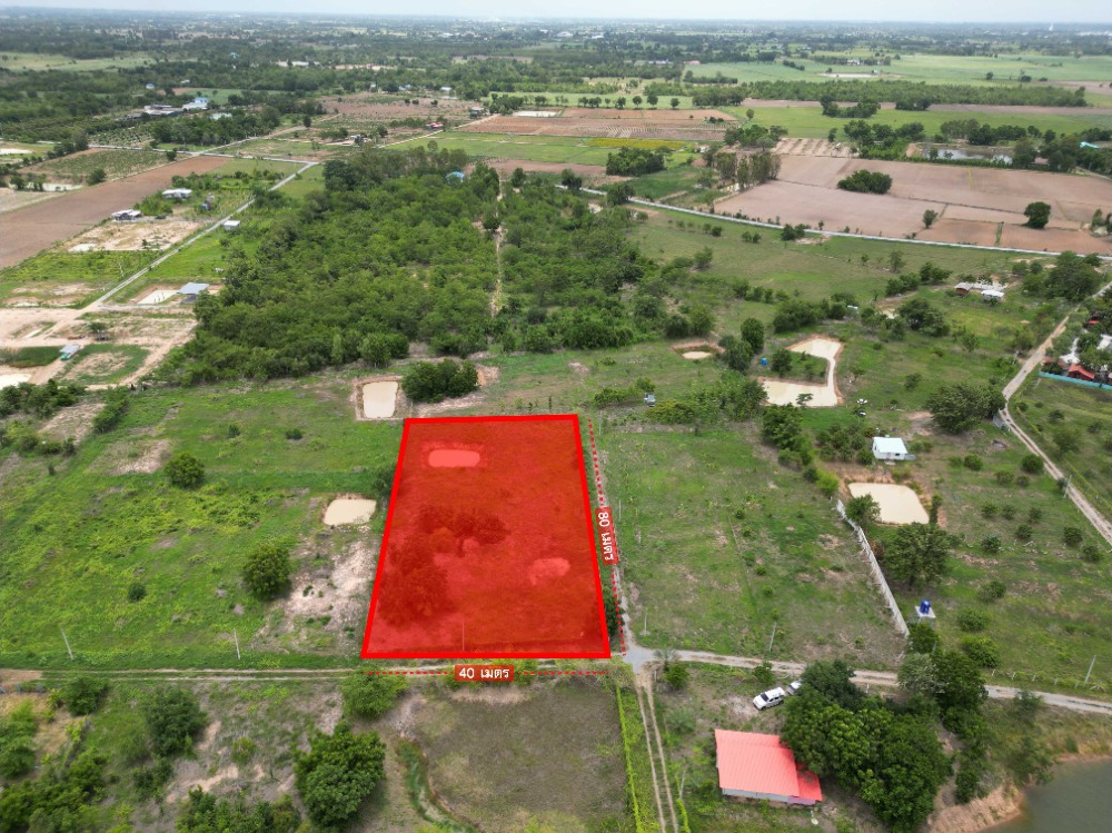 For SaleLandSuphan Buri : Land for sale, 2 rai, Nong Lod, Don Chedi, Suphan, with water, electricity, corner plots, next to 2 roads.