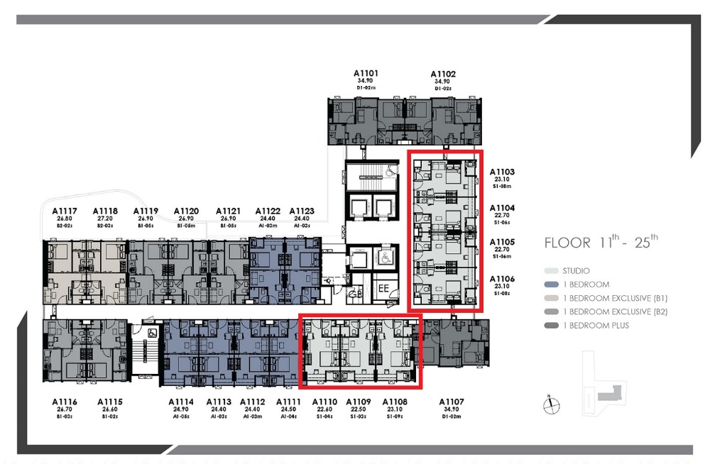 Sale DownCondoPathum Thani,Rangsit, Thammasat : Modiz Avantgarde Studio room 22.6-23.1 sq.m., small size, cheap price