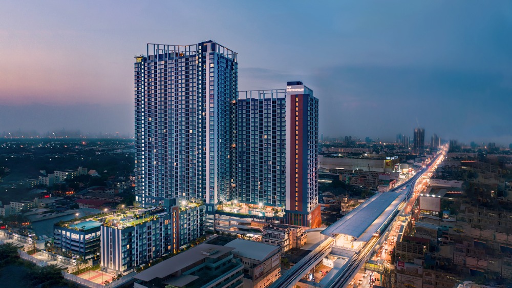 For SaleCondoSamut Prakan,Samrong : 🎈Selling a new room, 1 bedroom, 1 bathroom, fully-fitted, ready to move in, size 35.61 square meters, 28th floor, Building A, selling price 3,300,000 baht
