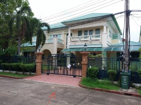 For SaleHouseRama5, Ratchapruek, Bangkruai : Worth it!! Maneeya Masterpiece, 2 storey detached house, corner plot, 4 bedrooms, 3 bathrooms, 2 parking spaces, Sai Ma area, Mueang Nonthaburi District, Nonthaburi Province.