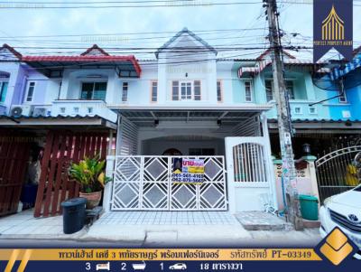 For SaleTownhouseNawamin, Ramindra : Townhouse KC 3 Hathairat with furniture Newly renovated, free transfer, free mortgage