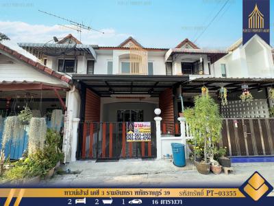 For SaleTownhouseNawamin, Ramindra : Townhouse KC 3 Ramintra Hathairat 39 with furniture, free transfer, free mortgage, 16 sq m.