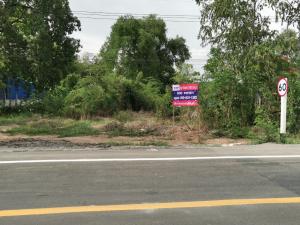 For SaleLandSuphan Buri : Beautiful plot of land for sale next to the river and highway road, Suphan Buri Province.