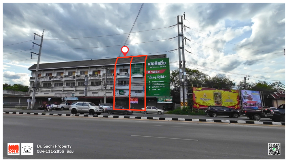 For SaleShophouseChiang Mai : Commercial building for sale, 3 and a half floors, 18 square meters, next to Highway 108, near Doi Inthanon intersection, Khuang Pao Subdistrict, Chom Thong District, Chiang Mai