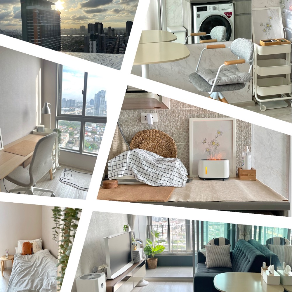 For SaleCondoBang Sue, Wong Sawang, Tao Pun : ❇️ The owner sells it herself ❇️ ⭕️ Selling cheaper than the estimated price ⭕️ IDEO Mobi Bangsue Grand, room size 32.02 sq m., 29th floor, north balcony, clear view, the other wall is connected to the fire escape. provide privacy