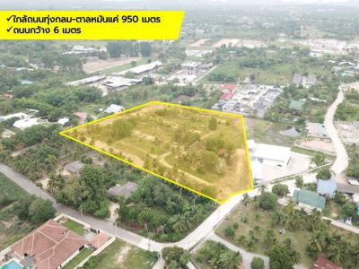 For SaleLandPattaya, Bangsaen, Chonburi : Land for sale, Huay Yai, Soi 27, Bang Lamung, Chonburi, 10 rai 1 ngan 32 sq w, near Thung Klom-Tan Man Road, only 950 m. CC