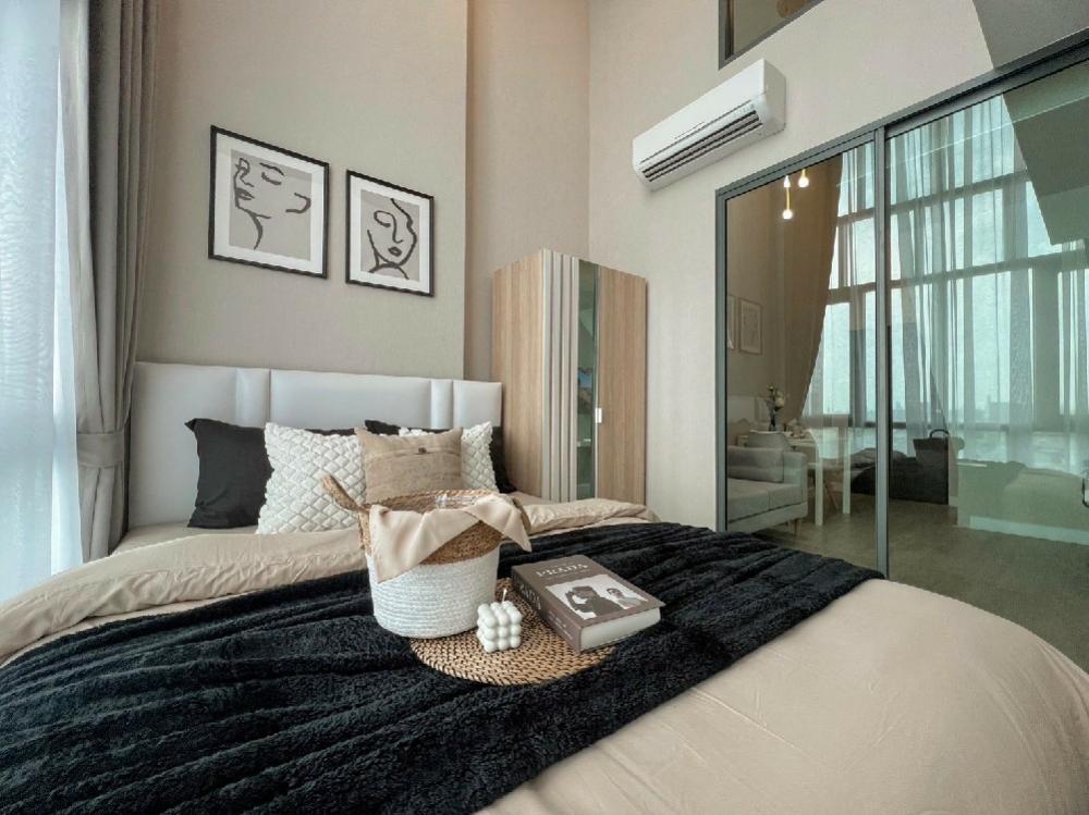 For RentCondoBang Sue, Wong Sawang, Tao Pun : ⭐ Beautiful room, Metro Sky Prachachuen 2, 2 floors, 2 bedrooms, 18th floor, Building A, fully furnished.