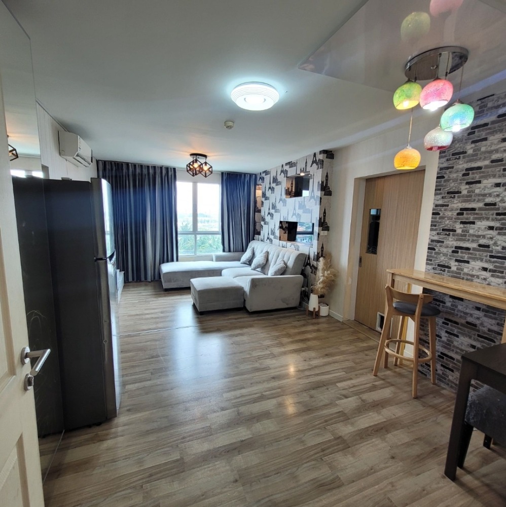 For SaleCondoLadkrabang, Suwannaphum Airport : Dcondo Onnut-Rama9 Biggest room in the building 60 sqm near the Airport Rail Link for Sale