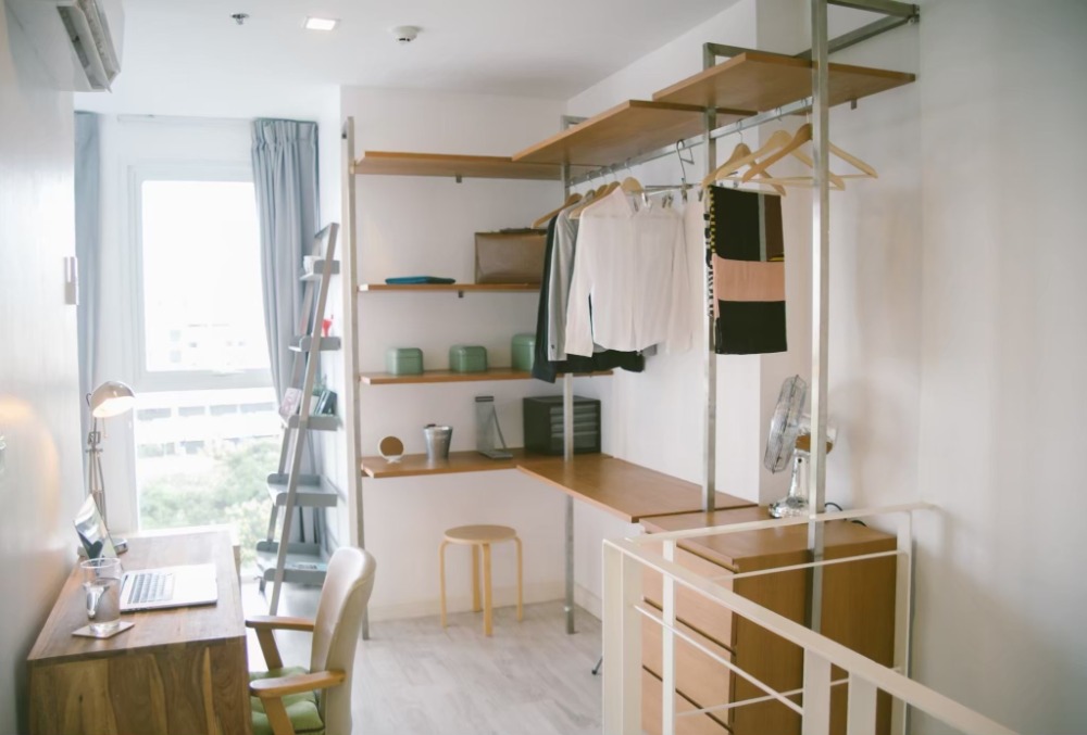 For SaleCondoOnnut, Udomsuk : Condo for sale, beautifully decorated, clean, IDEO Mobi Sukhumvit, 4th floor, large room, next to BTS On Nut, only 100 meters.