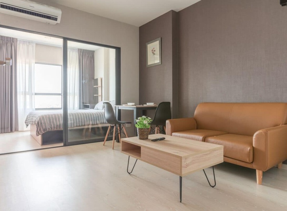 For RentCondoSamut Prakan,Samrong : Condo Ideo Sukhumvit 115 @BTS Pu Chao, cheap rent, size 1 bedroom, 34 sq m., 32nd floor, fully furnished