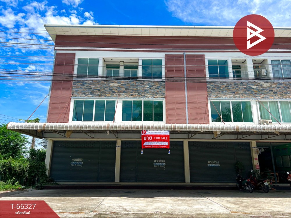 For SaleShophousePattaya, Bangsaen, Chonburi : 3-storey commercial building for sale, Phanat Nikhom Road, Chonburi