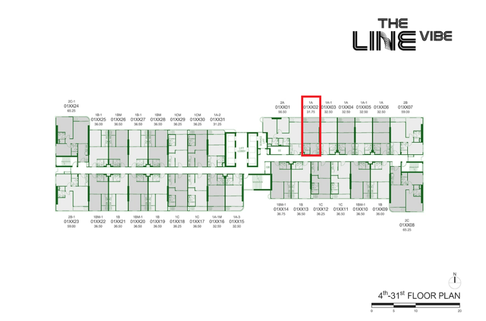 ขายดาวน์คอนโดลาดพร้าว เซ็นทรัลลาดพร้าว : ขายดาวน์คอนโด The Line Vibe พิเศษ 3.39 ล้าน