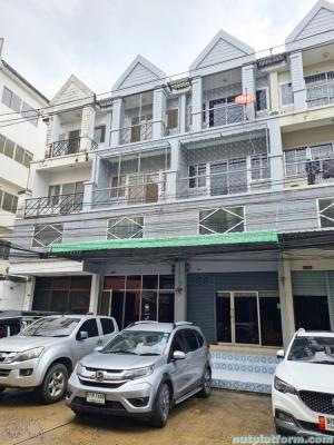 For SaleShophouseMin Buri, Romklao : Commercial building 18 sq m. Ramkhamhaeng 176-180 for rent, new 3-storey home office, Minburi market, 260 sq m., 4 bedrooms, Kwan Riam, selling price 4,900,000 baht