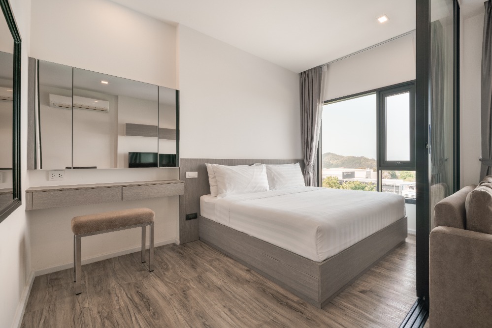 For RentCondoSriracha Laem Chabang Ban Bueng : 🔥Accepting short term contracts from 1 month, Condo for rent Knightsbridge The Ocean Sriracha 1 Bedroom Knightsbridge The Ocean Sriracha Accepting short term contracts 🔥