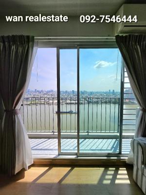 For SaleCondoRathburana, Suksawat : Condo for sale, Chapter One, Modern Dutch, on the Chao Phraya River River front room, 2 bedrooms, 180 degree river view