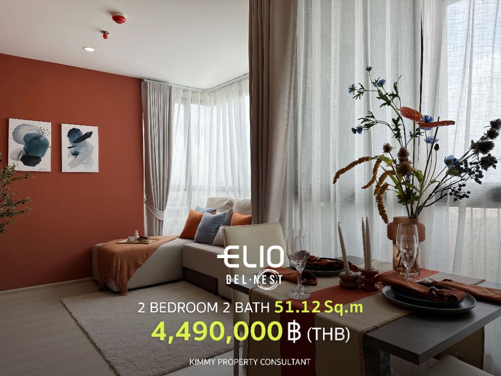 For SaleCondoOnnut, Udomsuk : Elio del nest - Two Bedroom Fully furnished and ready to move in. Promotion price from the project