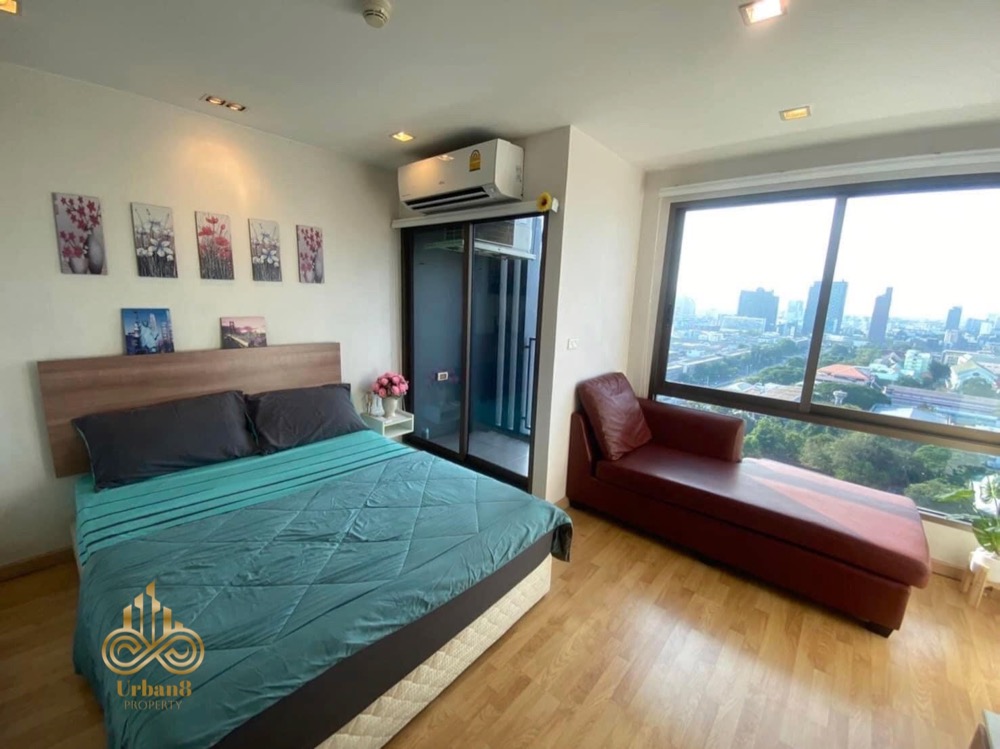 For RentCondoRama9, Petchburi, RCA : 26 sq.m. 23rd floor, (Studio room)  Full furniture and electrical appliances  1 bedroom, 1 bathroom  The room//'s balcony is on the west side. pool view