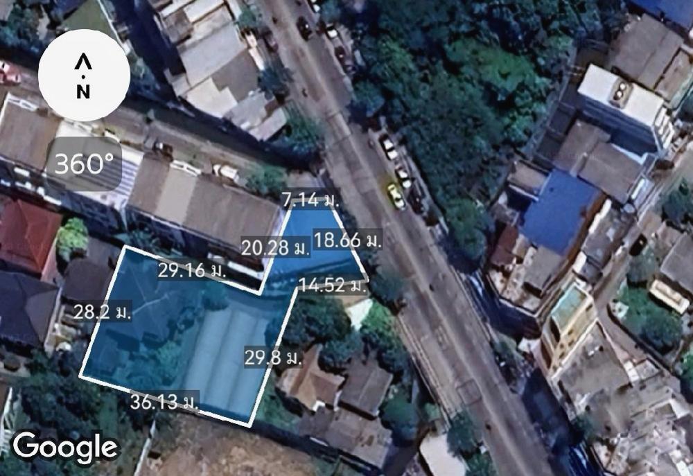 For SaleLandPinklao, Charansanitwong : Land for sale, 319 sq m, next to a 4 lane road.