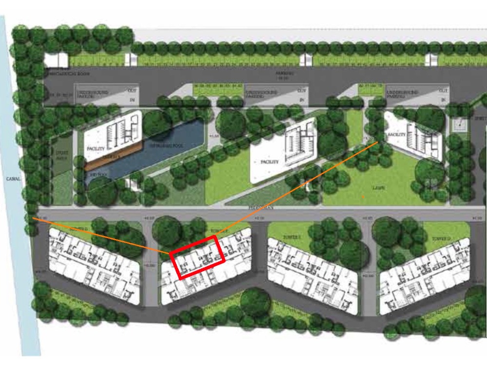 ขายดาวน์คอนโดอ่อนนุช อุดมสุข : Skyrise 64 ห้อง 1-bed 34.41 ตร.ม. FQ is OK วิวสระ ราคาถูกเพียง 88,xxx บาท/ตร.ม. เท่านั้น