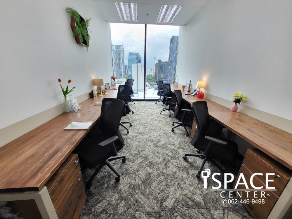 For RentOfficeRama9, Petchburi, RCA : 📌 Office for rent, next to MRT Rama 9 and only 180 meters from MRT Phetchaburi. There are rooms from 1-60 people. There is a partition to the executive room. ready to carry a notebook to work No need to decorate the office on a grade A office, the price i