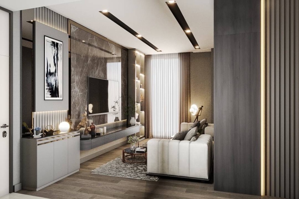 For SaleCondoRama9, Petchburi, RCA : The Esse sing complex, urgent sale, 25 million, room size 74 sq m, owner made it into 1 large bedroom, beautifully decorated, ready to move in. This price can still be discussed. Ready to show you the room.