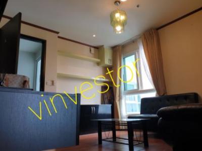 For SaleCondoSilom, Saladaeng, Bangrak : Cheap condo for sale near mrt Huai Khwang Diamond Tower Condominium 36 sq m. Pool view