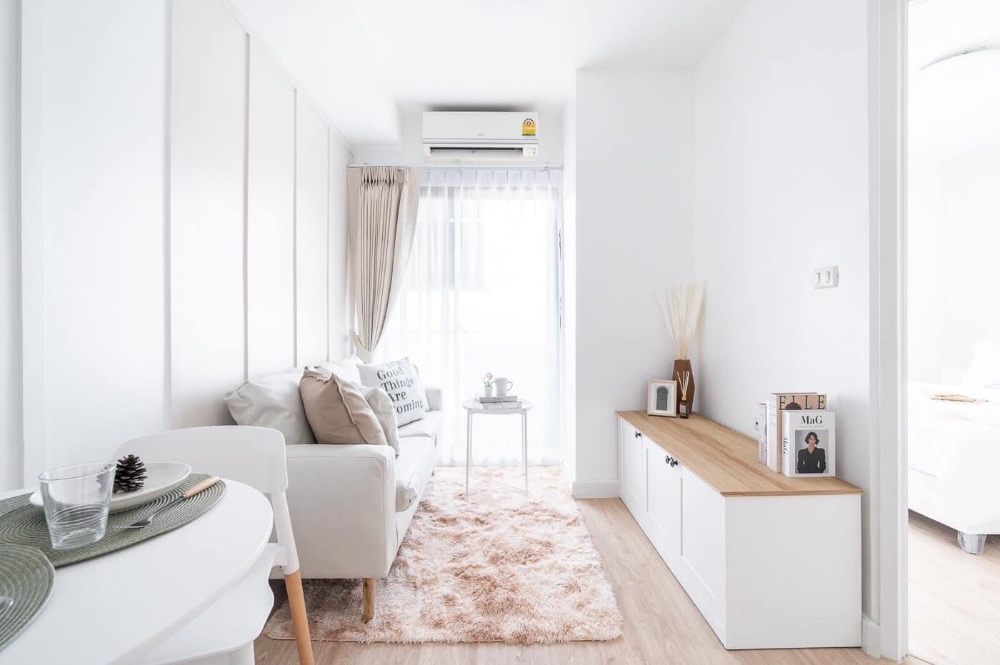 ขายคอนโดรัชดา ห้วยขวาง : 624 Condolette รัชดา36 ⭐️พร้อมอยู่ Living roomกว้างแถมติดระเบียง 🤩 เหลือห้องเดียว🔥