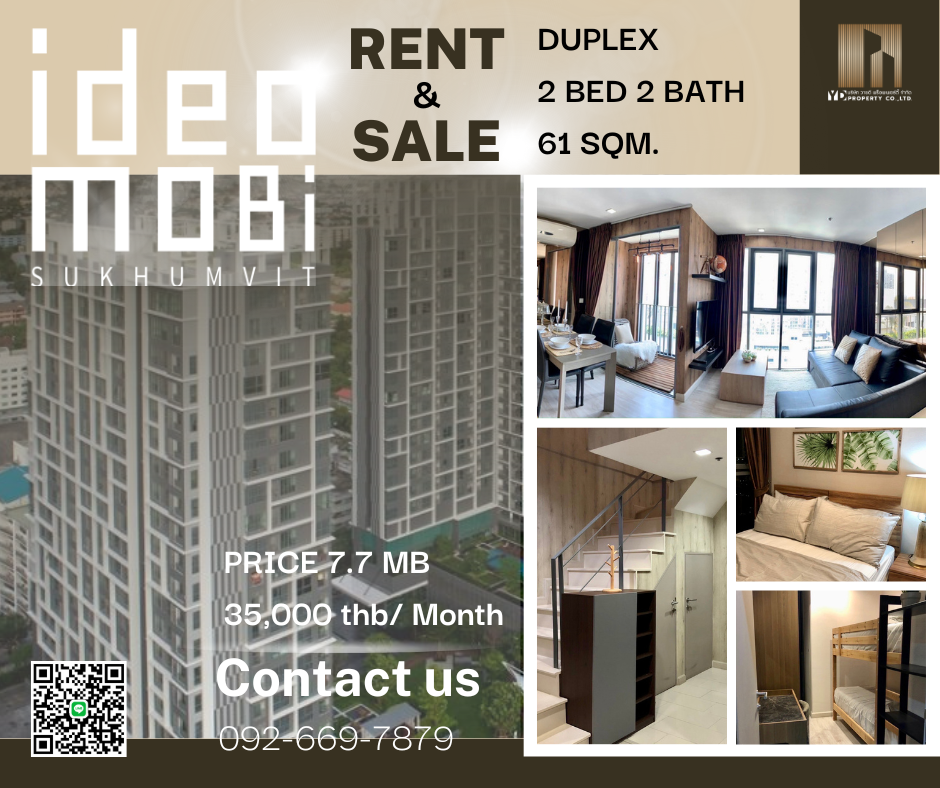 For SaleCondoOnnut, Udomsuk : Sell ​​and rent very cheap!! : Ideo Bomi Sukhumvit I Duplex 2 bedrooms, 2 bathrooms, 61 sq m, very beautiful decoration, Modern Luxury Style