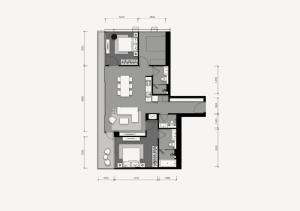 ขายคอนโดสาทร นราธิวาส : Rare unit : Tait 12 -- 2 beds 2 baths + plus room 113 sq.m. -- 35.86 MB (Pet friendly)
