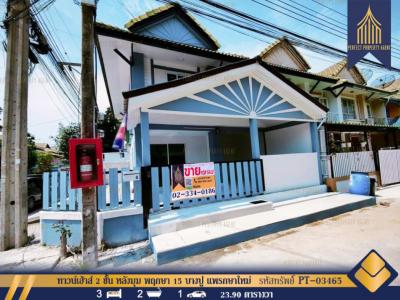 For SaleTownhouseSamut Prakan,Samrong : 2-story townhouse, corner unit, Pruksa 15, Bang Pu, Phraeksa Mai, newly renovated, ready to move in.