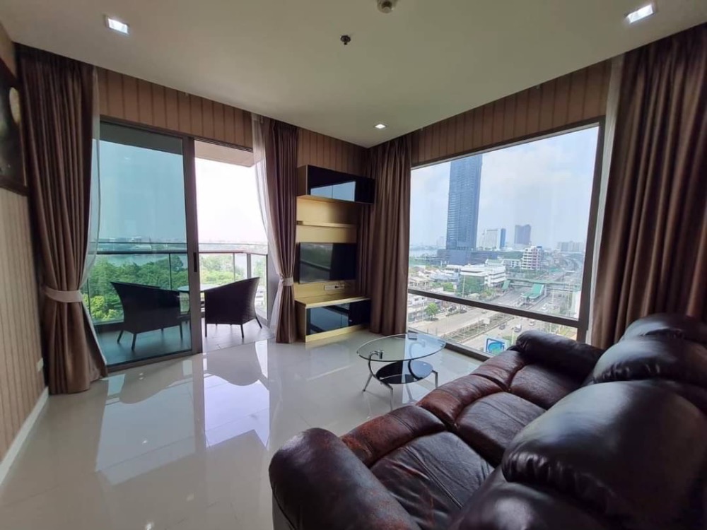 For RentCondoRama3 (Riverside),Satupadit : Star View Rama 3, very beautiful room, good view, 2 bedrooms, 2 bathrooms, 82 sq m. Fully furnished, ready to move in, rent 38,000 baht.
