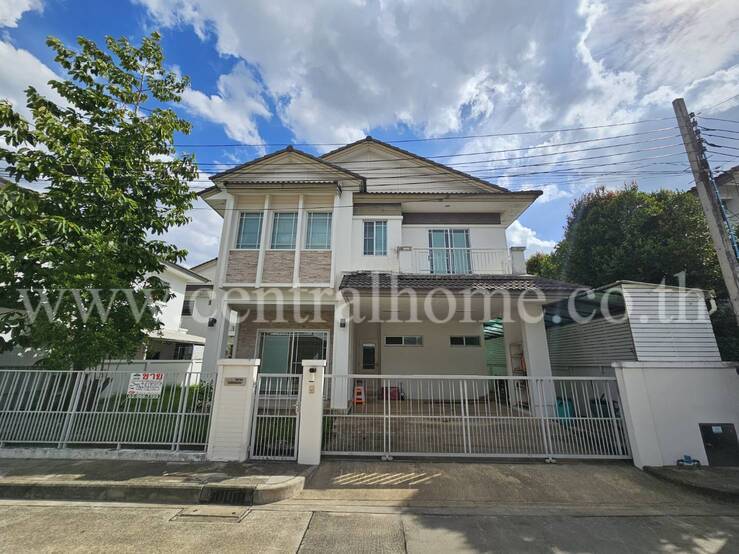 For SaleHouseRama5, Ratchapruek, Bangkruai : Single house Manthana Chaengwattana - Ratchaphruek, near Club house, Private zone, 4 houses