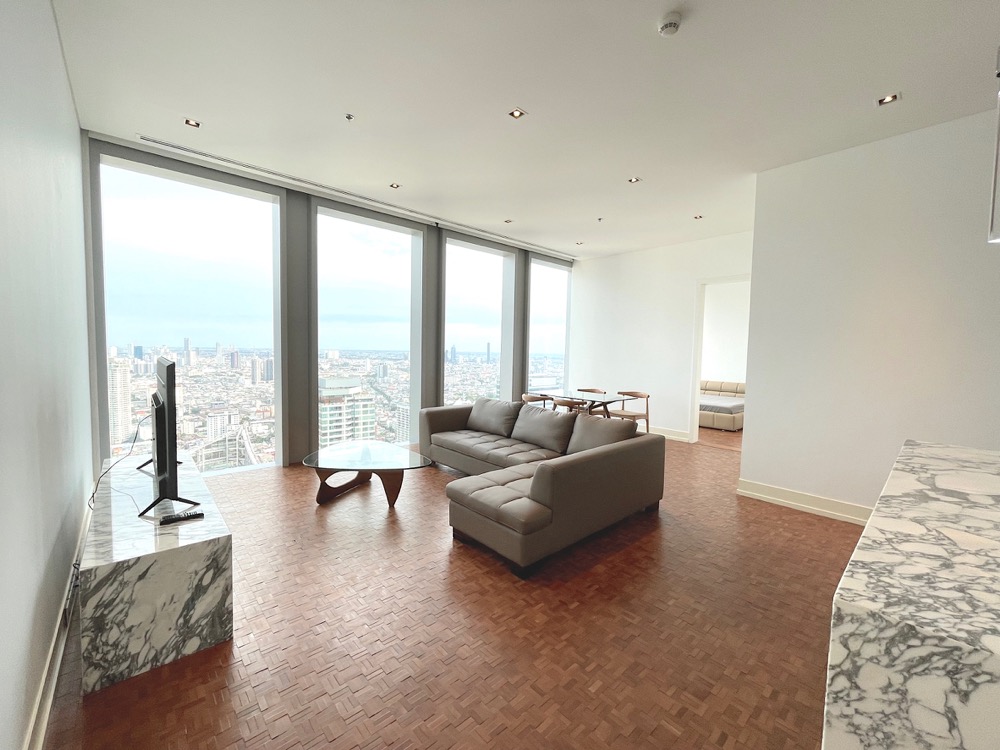For RentCondoSathorn, Narathiwat : The Ritz-Carlton Residences (เดอะ ริทซ์-คาร์ลตัน เรสซิเดนเซส) | 20+ Floor 126 sq.m. | 2 Beds, Fully furnished | Condo next to BTS Chongnonsi