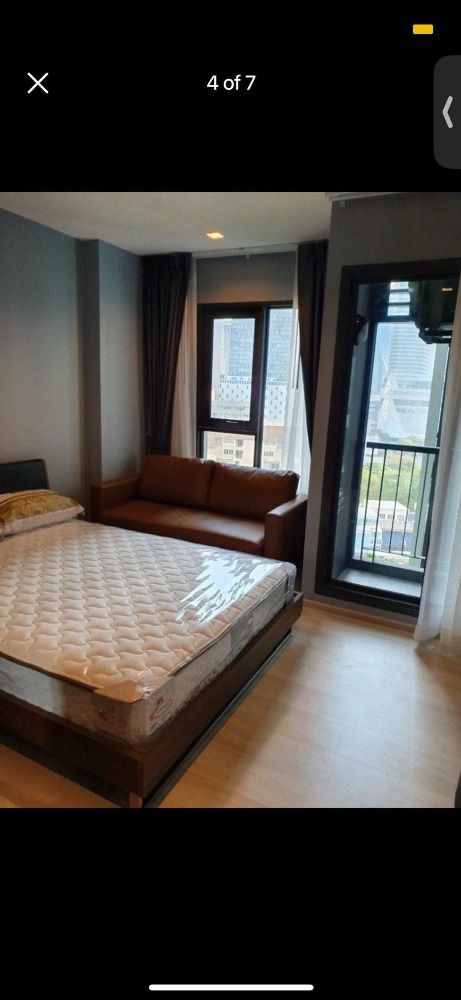 For RentCondoWitthayu, Chidlom, Langsuan, Ploenchit : Life One Wireless : 25 sq m. 16th floor, BTS Ploenchit, beautiful room, fully furnished soft creamy white furniture, complete electrical appliances