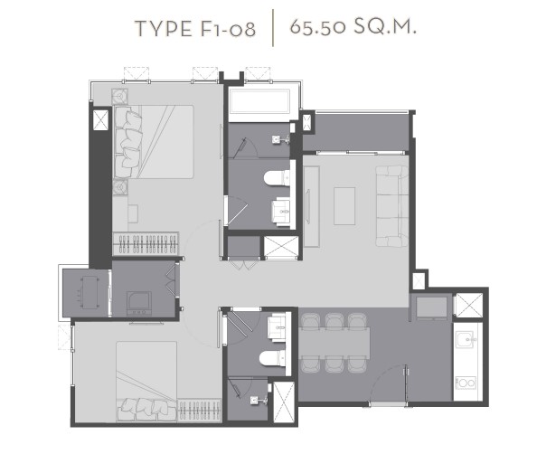 Sale DownCondoRatchathewi,Phayathai : Down payment sale✨ 2 bedrooms, 65.5 sq m, 38th floor, very good price! The Address Siam-Ratchathewi