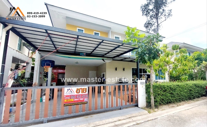 For SaleHouseRayong : Miracle Grand Ville Village, 2-story detached house, 52.5 sq m, built-in, beautiful kitchen, 3 bedrooms, 3 bathrooms, Ban Chang District, Rayong Province.