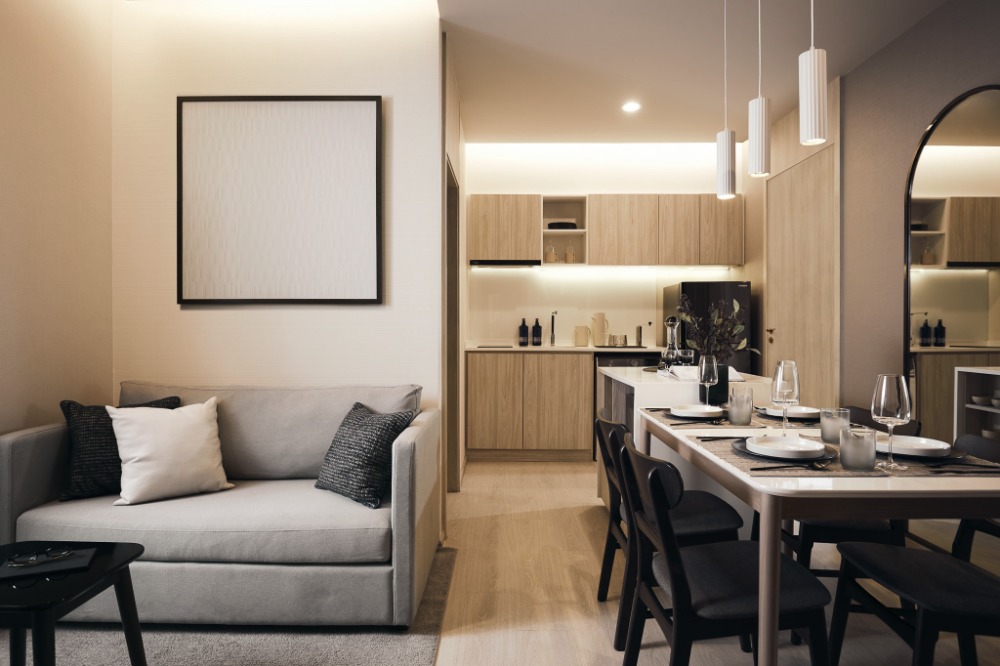 Sale DownCondoLadprao, Central Ladprao : Condo down payment for sale, New Noble Ratchada-Lat Phrao, 9th floor, corner room, in the heart of the CBD, near 2 BTS lines.