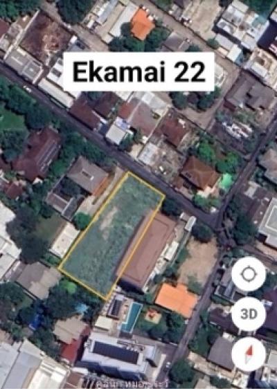 For RentLandSukhumvit, Asoke, Thonglor : Land for rent at Soi Ekamai 22 (Sukhumvit 63 Rd.), long lease is preferrable