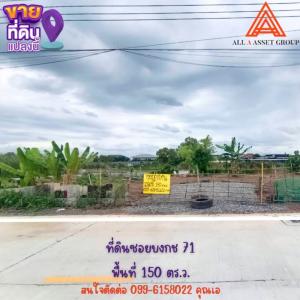 For SaleLandPathum Thani,Rangsit, Thammasat : Cheap land for sale, Soi Bongkot 71
