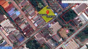 For SaleLandNawamin, Ramindra : Corner Land for sale in Ram Intra 8 alley, Lane 6-2 close to MRT station (pink line)